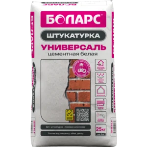 Штукатурка Цементная Универсаль БОЛАРС (белая) 25кг